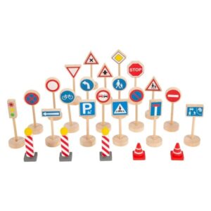 Small Foot - Wooden Mini Traffic Sign Set 25 pcs.
