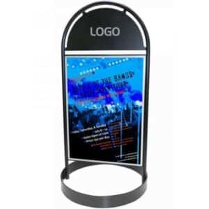 Gotik Circle Gadeskilt med logoplade