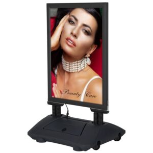 LED Gadeskilt Pro, sort, inkl. batteri, A1